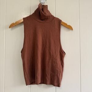 NWT Zara Turtleneck Sleeveless Top Size Large